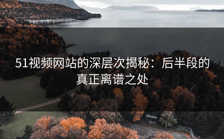 51视频网站的深层次揭秘：后半段的真正离谱之处